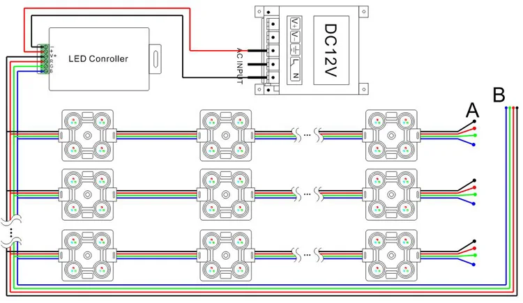 4 led module RoHS 5050 smd module led dc12v led sign module for led light boxes