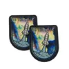 Custom Embroidered Woven Leather Heat Transfer Patches