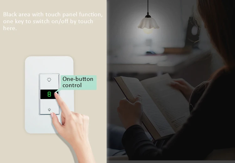 Smart wifi dimmer remote control switch lcd touch wall switches