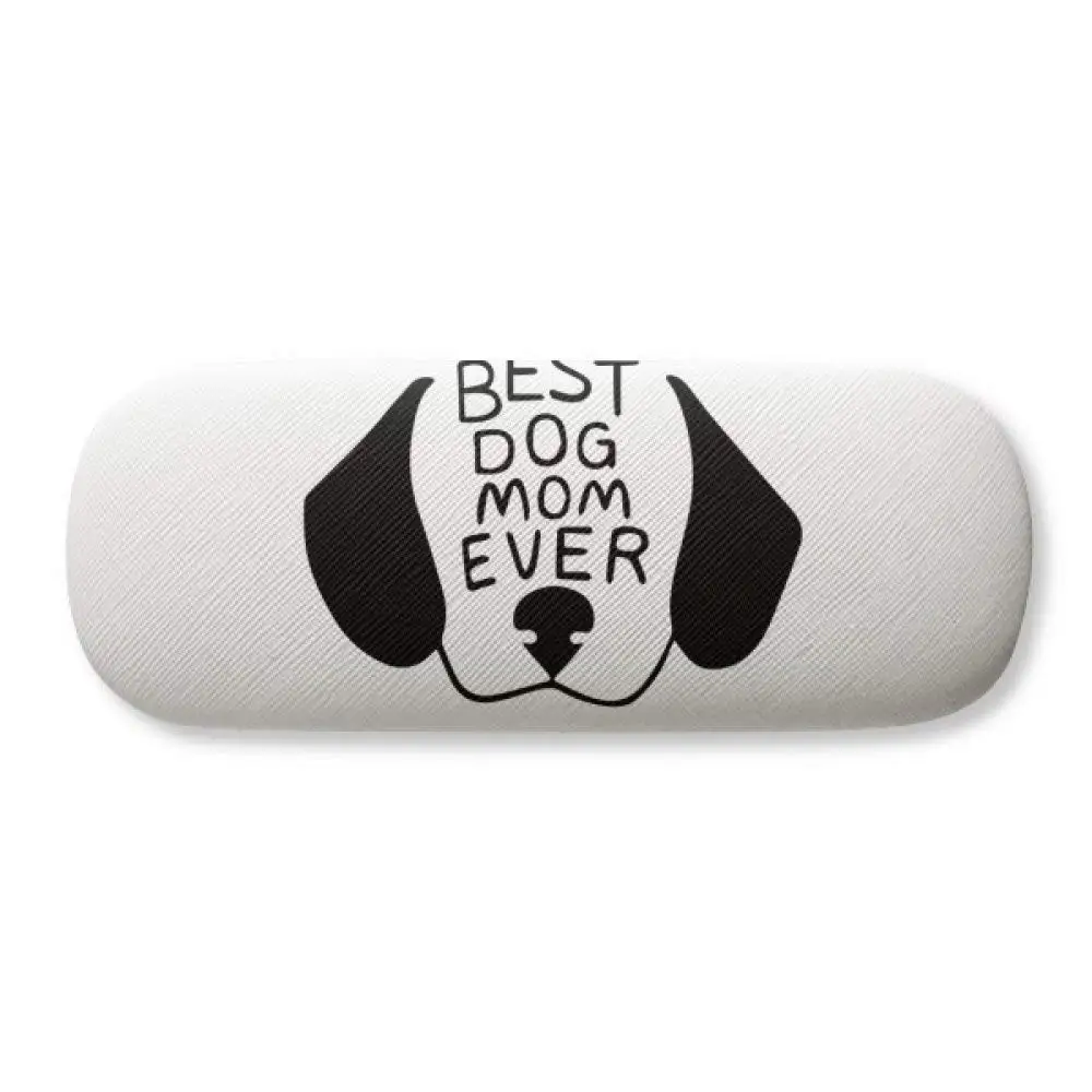 Cartoon Dog Black Illustration Pattern Glasses Case Eyeglasses Clam Shell Holder Storage Box