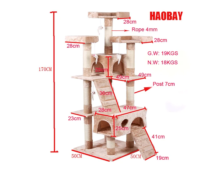 170cm Maine Coon Arbre A Chats Pour Chat Pour Gros Chat Big Cat Buy