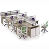 Office furniture outlet 6 person mdf office partition wood office workstation