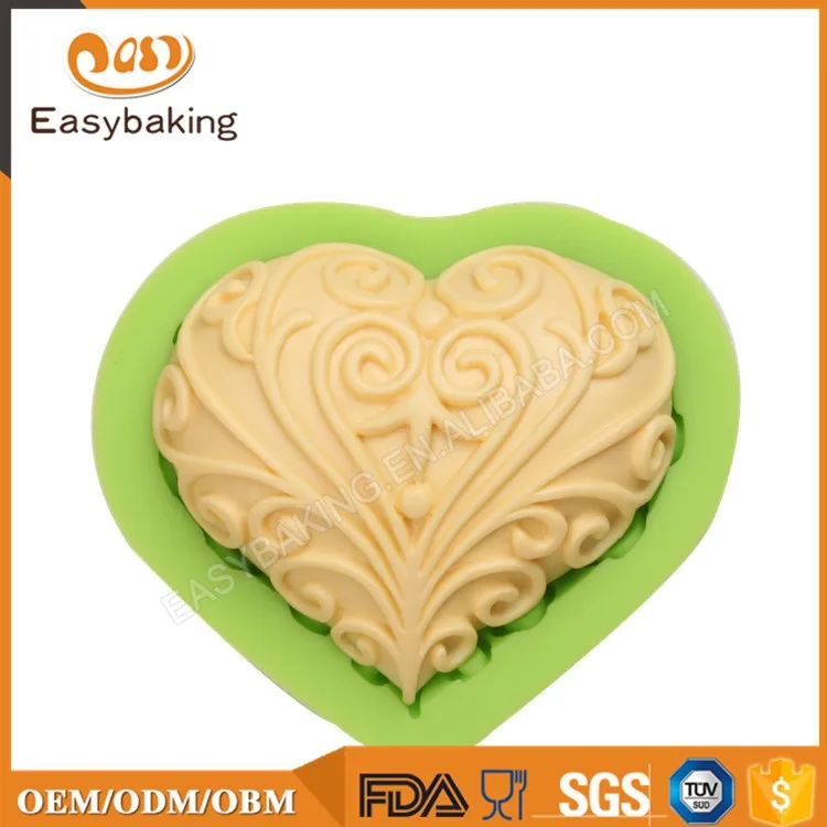 ES-1516 Love heart Silicone Molds for Fondant Cake Decorating