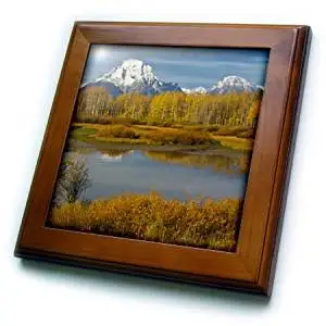 3D Rose Autumn Oxbow Grand Teton National Park Wyoming USA Quilt 10 x 10