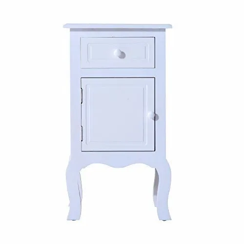 Nightstand Shabby Chic Night Table Wardrobe White Bedside Table Night