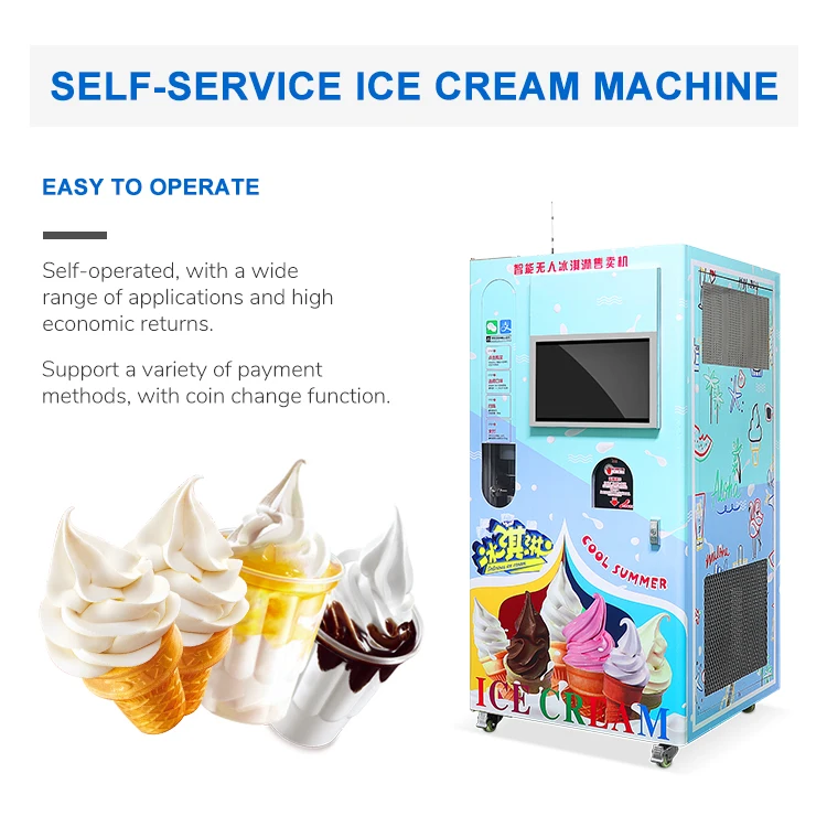 Commercial Fully Automatic Soft Ice Cream Vending Machine Buy Soft