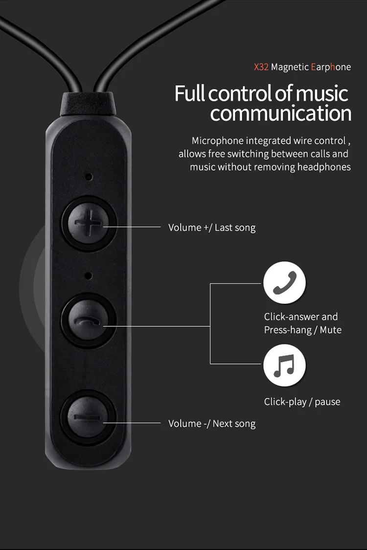 2019 trending amazon sport stereo magnetic neck band bluetooths earphone - ANKUX.COM