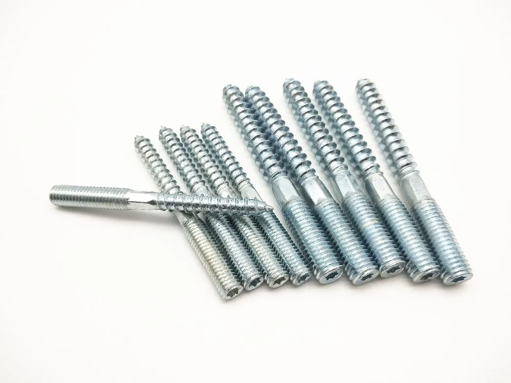 China Fastener Steel Galvanized Double Thread M8x80 Screw Dowel Buy