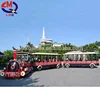Direct manufacturer outdoor amusement park rides electric road sightseeing mini trackless train for sale