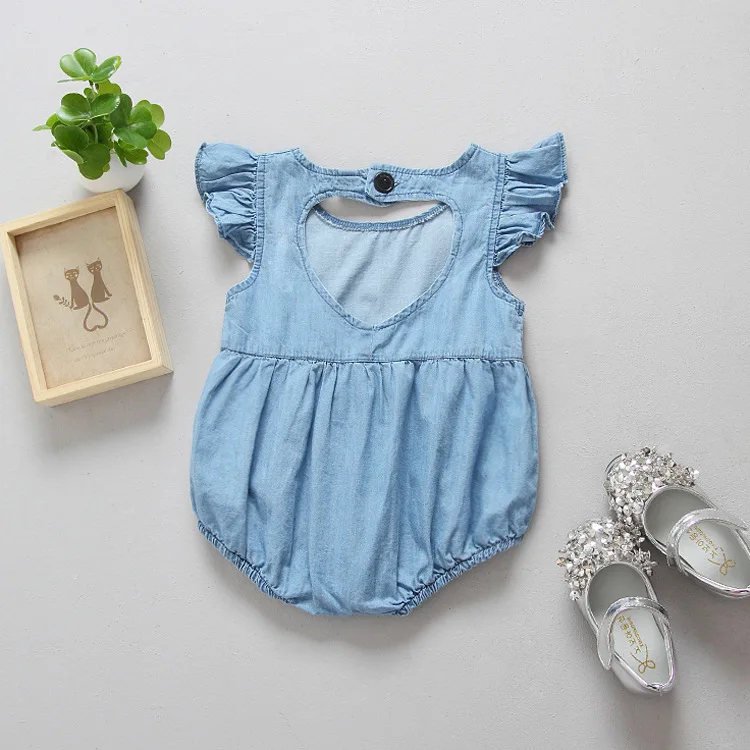 denim jumpsuit heart
