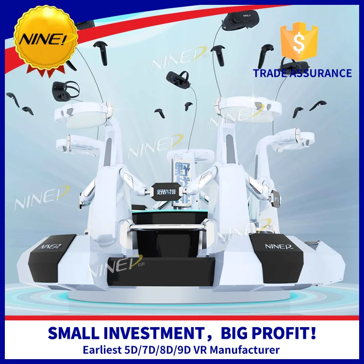 High income vr shooting walking virtual reality games exciting 5 players 9d vr simulator platoon