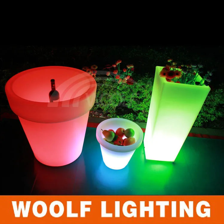 Planters/led Illuminated Flower Pots Led Lighted Planter Pots / Led