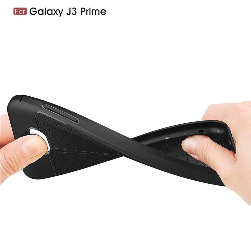 2017 New Design Carbon Fiber Lichee Pattern for Samsung Galaxy j3 Prime Soft TPU Case for Samsung Galaxy j3 Prime