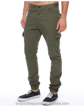 cuffed khaki joggers