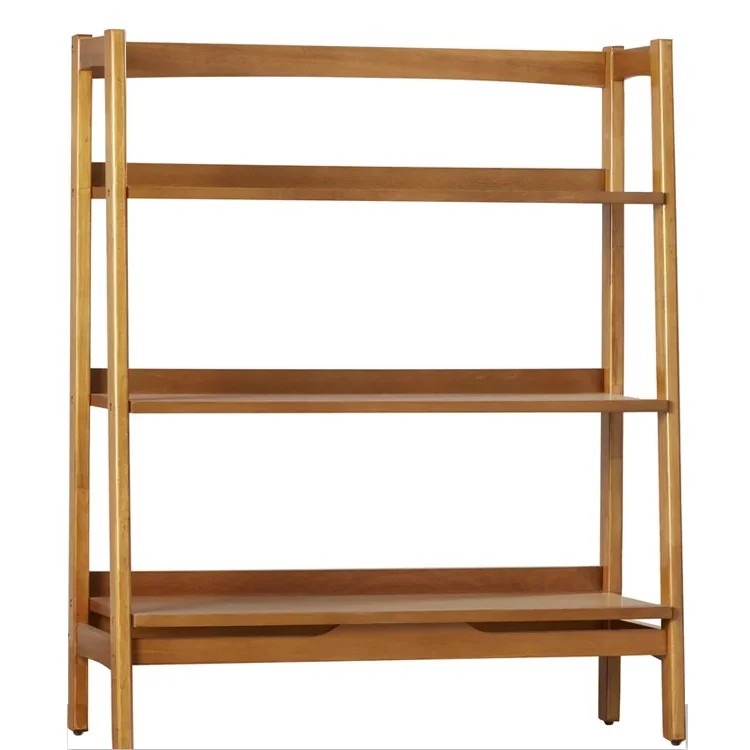 Free Standing Simple 3 Tier Bookshelf Industrial Flat Pack Bookcase
