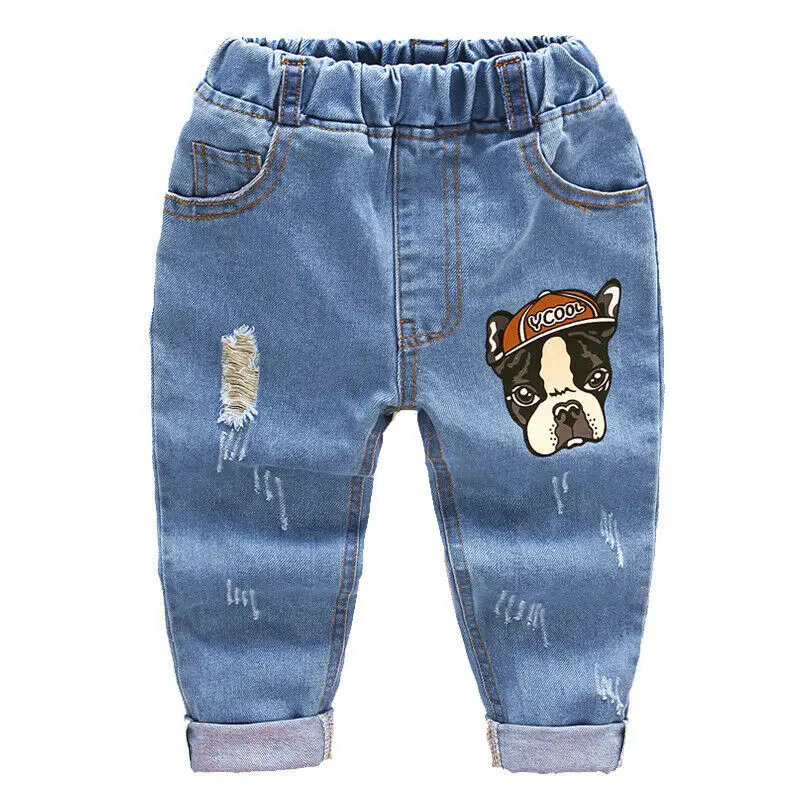 Jeans Brand Kids denim jeans Boys Trousers Clothes straight Children Jeans Cowboy elastic waist Pants factory price