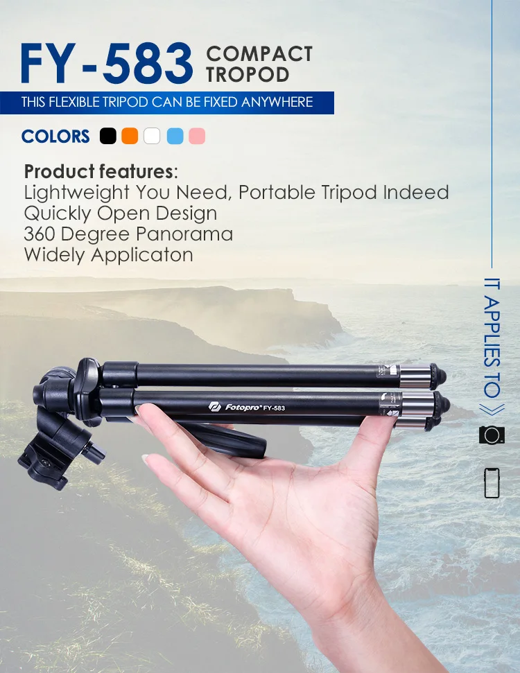 this flexible tripod can be fixed anywhere,lightweight you need,portable indeed,quick open design,360 degree panorama