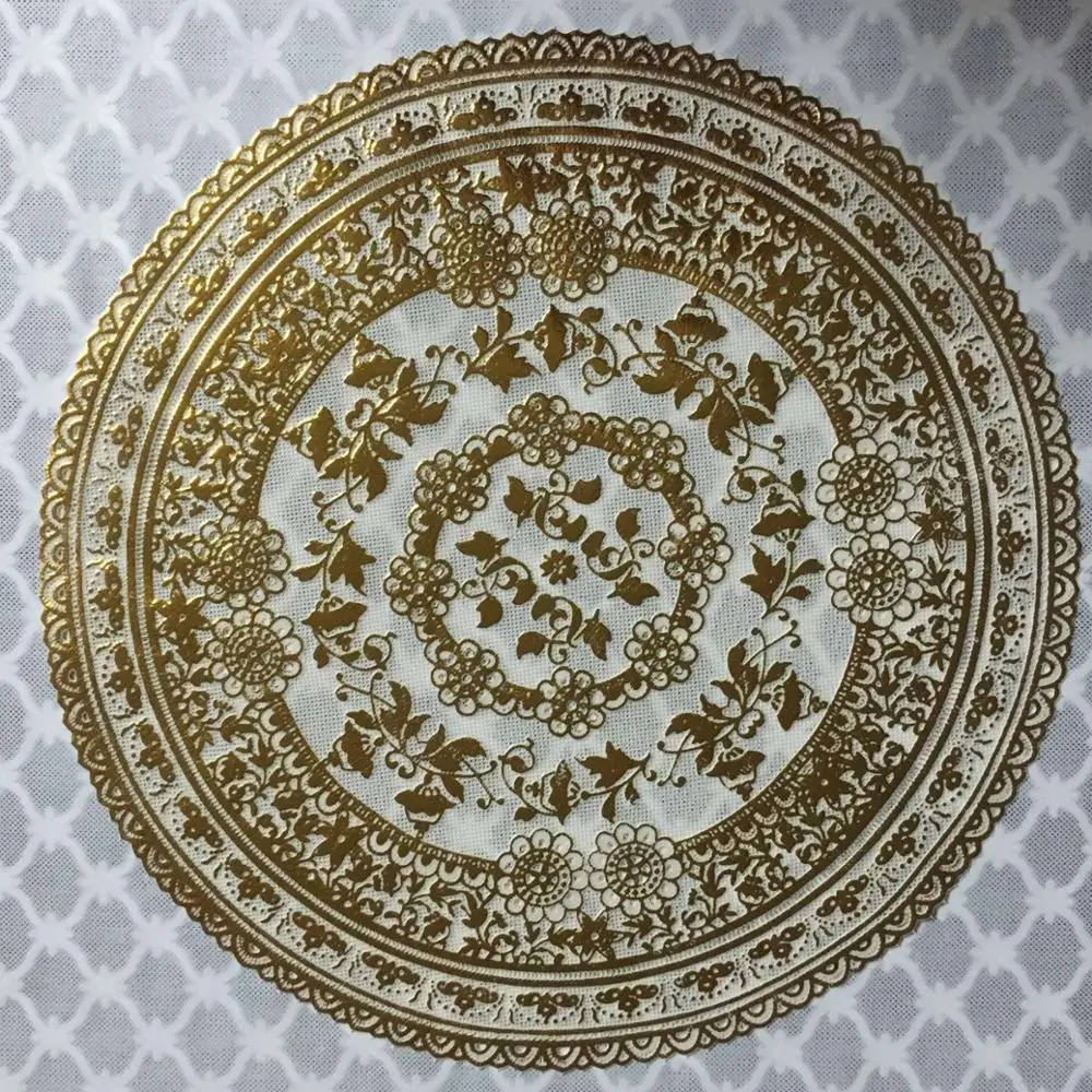 30cm Round Gold Lace Placemat Design Summary Buy Round Lace Placemats