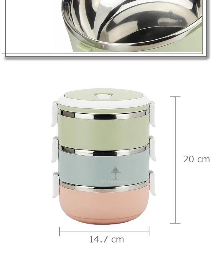 Hot Sale Factory Multi Layers Round Bento Stainless Steel Lunch Box