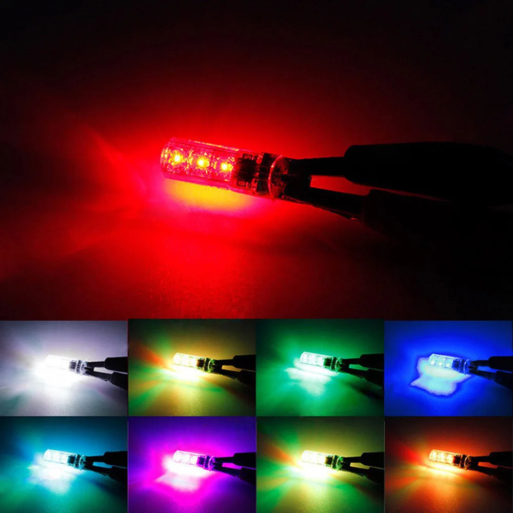 Neon Bleu COB Chip W5W T10 Ampoule DEL Lampe 12 V 24 W Xenon Voiture Intérieur Sidelight