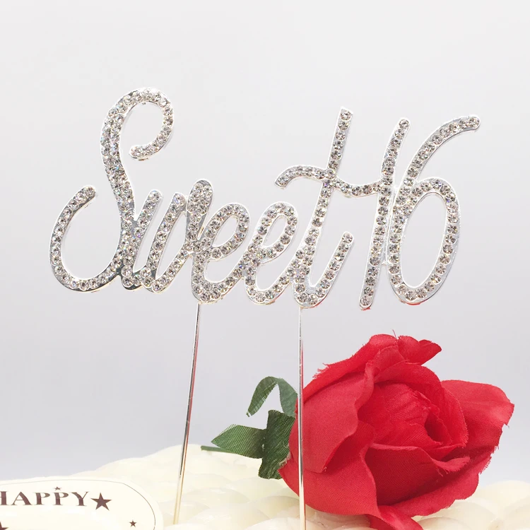 Kuchen Dekorieren Lieferungen Theme Birthday Party Strass Süße 16 Birthday Cake Topper Großhandel