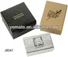2013 new luxury black paper cardboard personalized girls jewelry box with lock for watches with silver logo