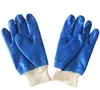 Cheap 26cm Smooth surface Knit wrist oil resistance pvc gloves