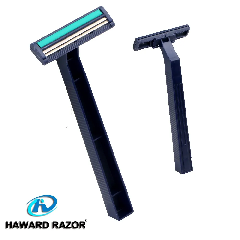 Disposable Razor Twin Blade Stainless Steel Plastic Handle Manual