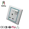 White PC english electric power wall sockets outlet and switches british standard uk switch