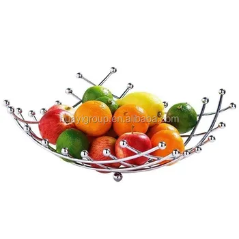 Chrome Fruit Bowl Nest Holder Basket Table Top Stylish Quality Chrome Fruit Bowl Nest Holder Basket Table Top Stylish Quality Strong Wire