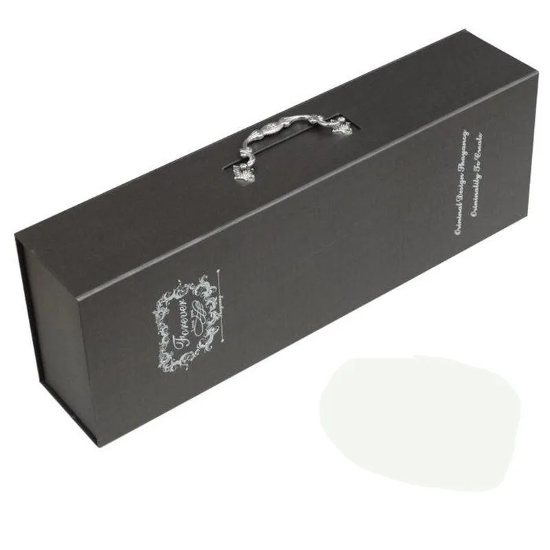 Fancy Long Cardboard Stem Rose Flower Boxes With Silver Handle Buy