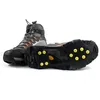 non slip outdoor durable 10 studs elastic ice cleat spikes grippers crampons for winter sport