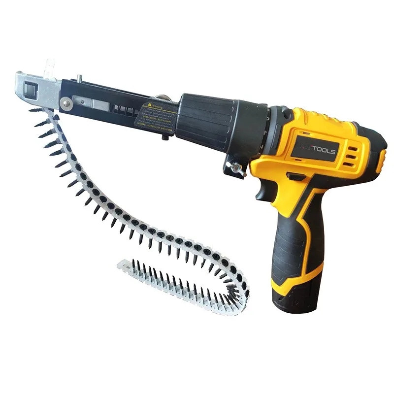 Portable Cordless Power Drill Attachment Automatic Chain Nail drywall