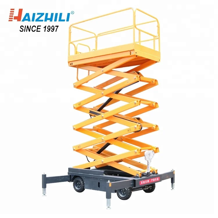 Indoor Or Outdoor Mobile Scissor Lift Hydraulic One Man Lift For Sale