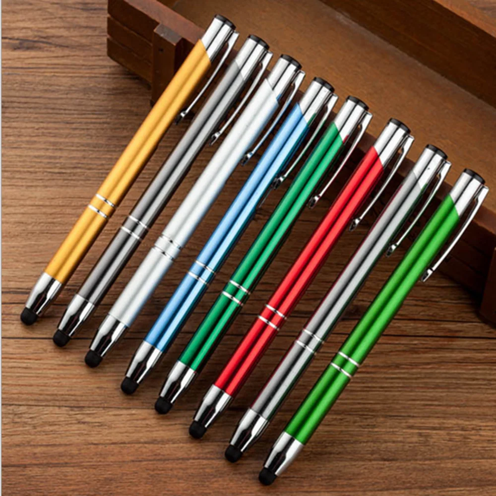 Classic Aluminum Ballpoint Pen Stylus Tip Soft Touch Metal Pen Shinny 