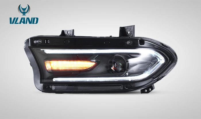 VLAND manufacturer accessory for car headlight for Charger RGB headlight for 2015 2016 2017 2018 2019 LED head lamp