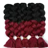Wholesale price 24inch synthetic hair super jumbo braiding cheap ombre braid 2 tone color