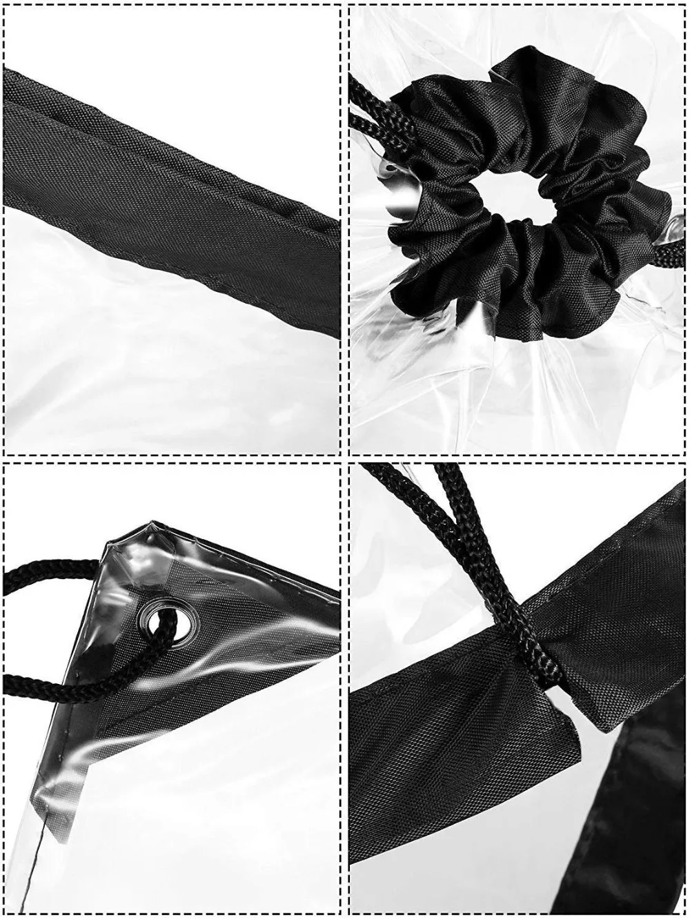 Premium Waterproof Stadium Approved Tpu Cinch Gym Backpack Big Pvc