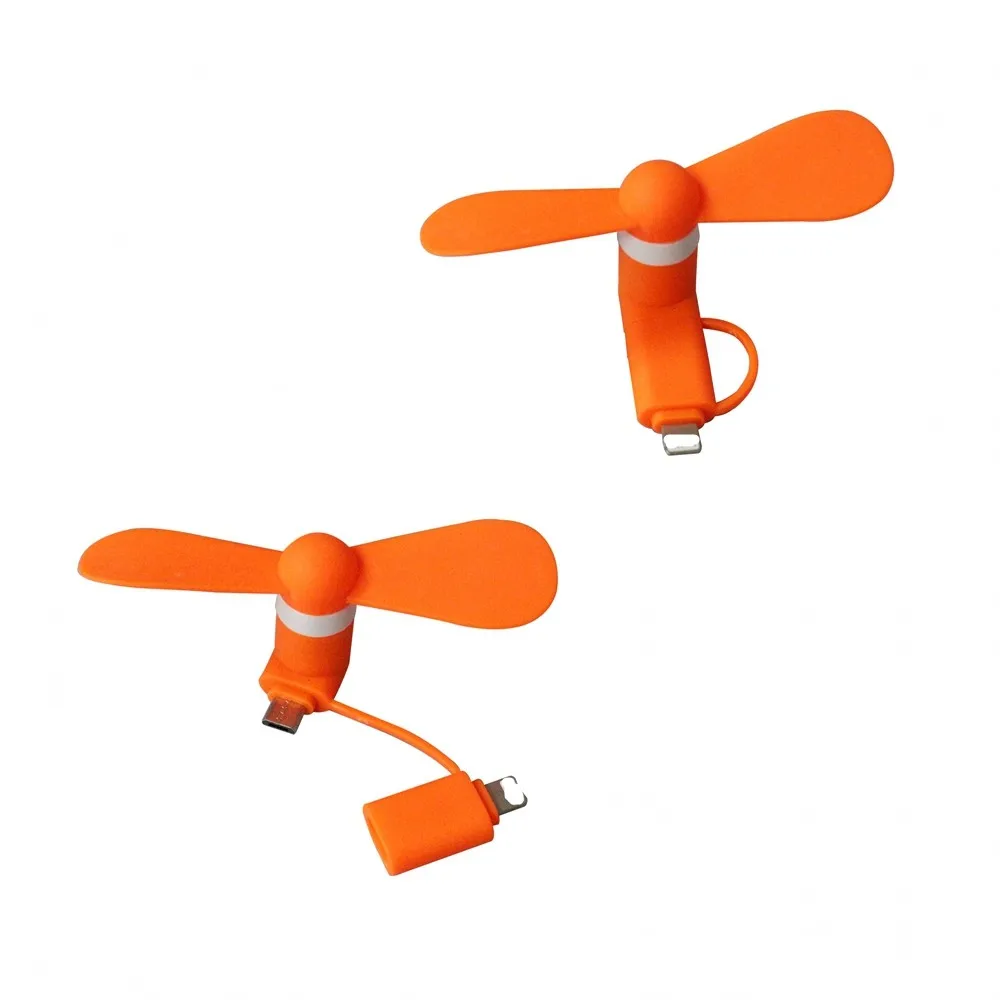Portable 2 In 1 Mini Fan Micro Usb Fan Phone Electrical Fan For Iphone