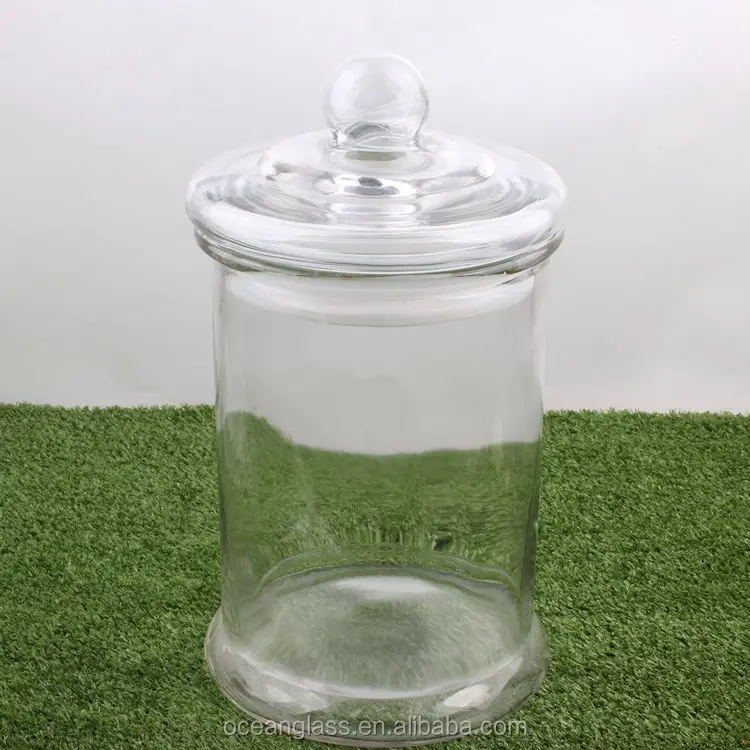 Boîtes en verre carré jar alimentaire stockage organisateur différentes couleurs avec couvercle