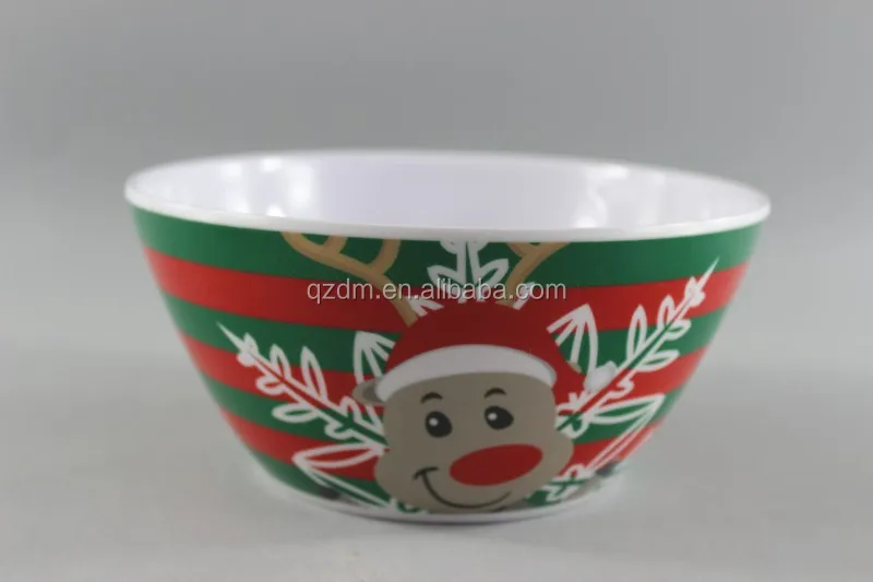 6" Christmas Melamine Xmas Salad Bowl