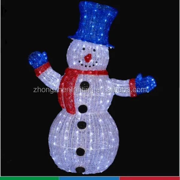 Led Christmas Acrylic Snowman With Top Hat Outdoor Christmas Yard LED christmas acrylic Snowman with Top Hat Outdoor Christmas Yard Art Decoration - Led Christmas Acrylic Snowman With Top Hat Outdoor Christmas Yard