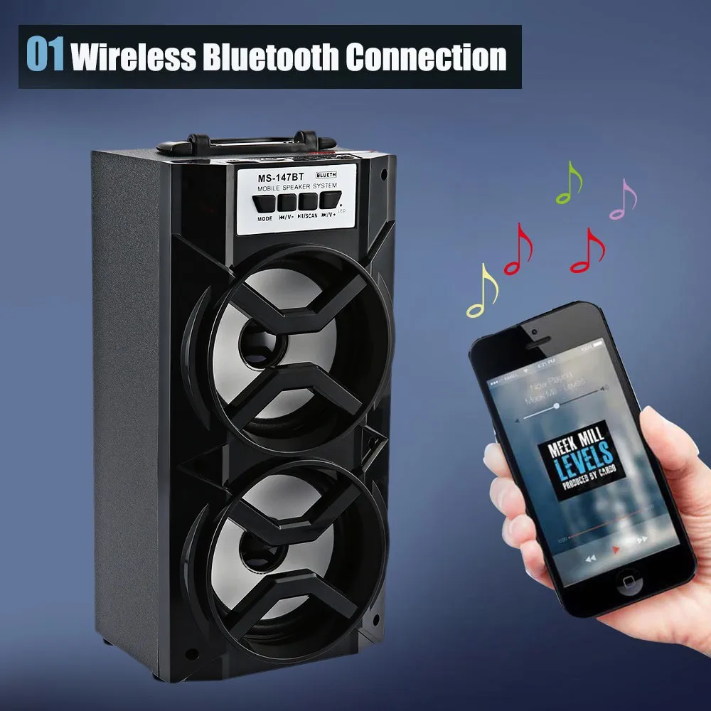 MS-147BT hot selling portable outdoor bluetooth trolley speaker