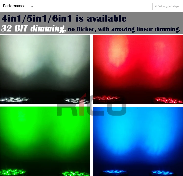18pcs rgbw led par light