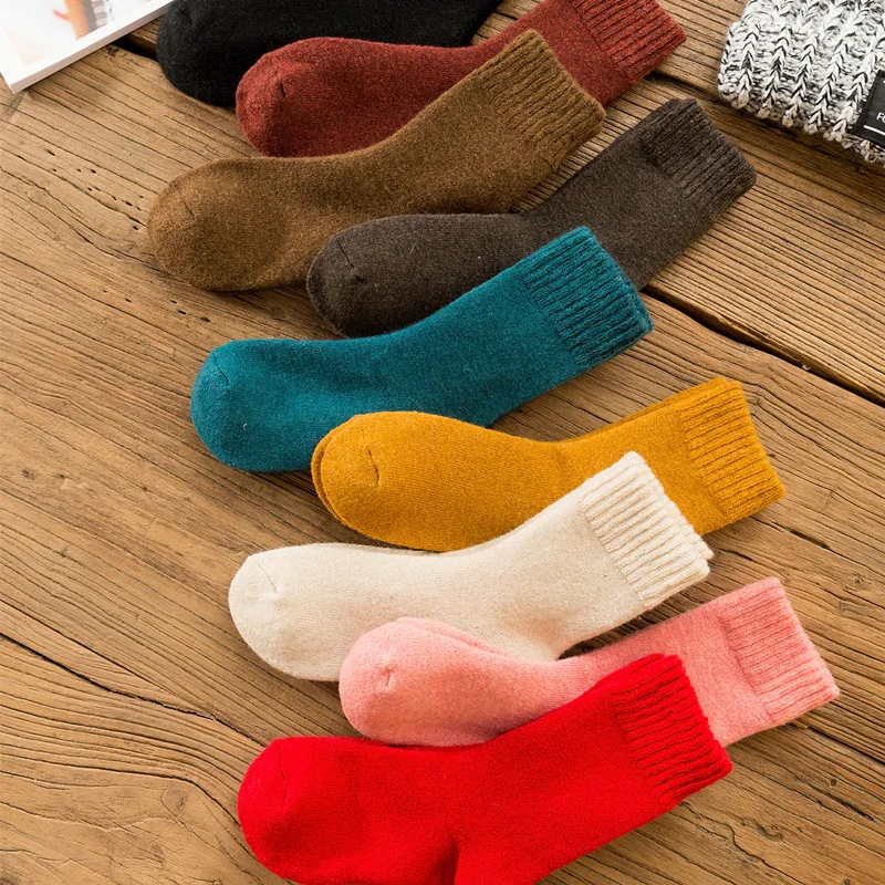 Hot Winter Thick Warm Angora Wool Terry Women Socks - Buy Fluffy Warm ...