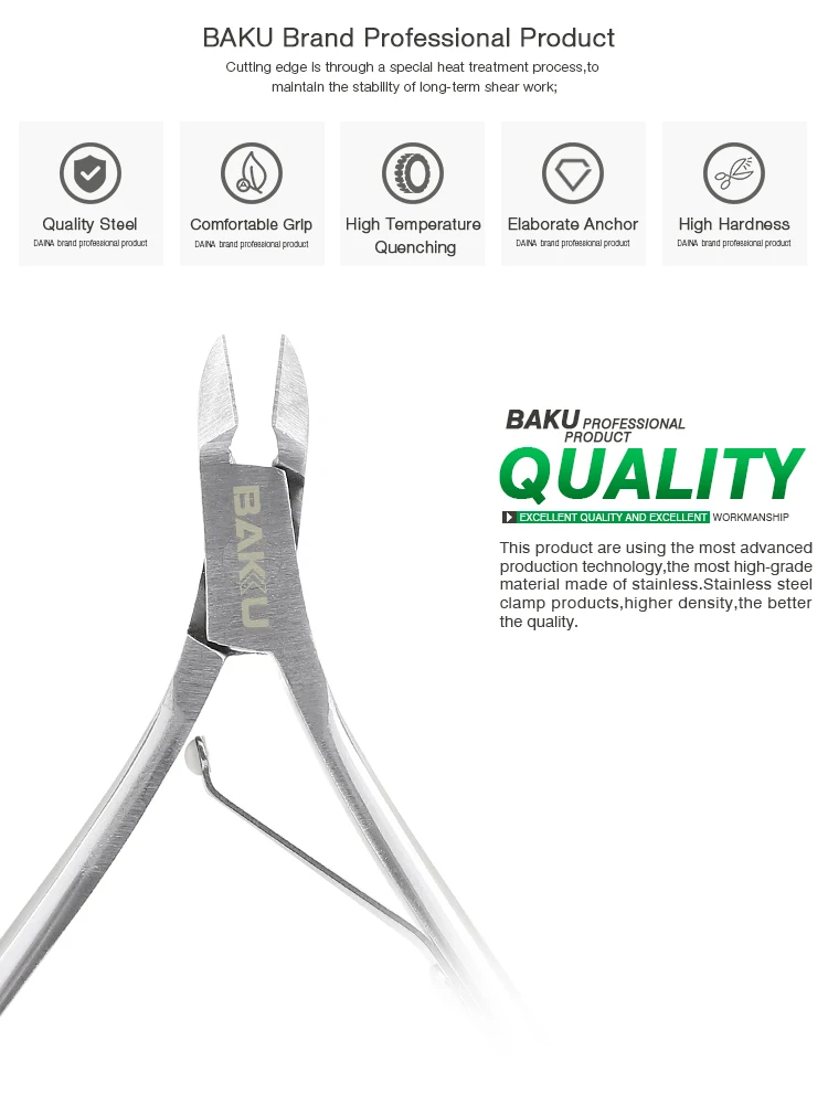 Baku Original Design Diagonal Cutting Plier To Hand Tool Combination Mini Multi Plier Mobile