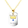 Best Design Charm Crown Silver Stainless Steel Couple Personalize Necklace Chain