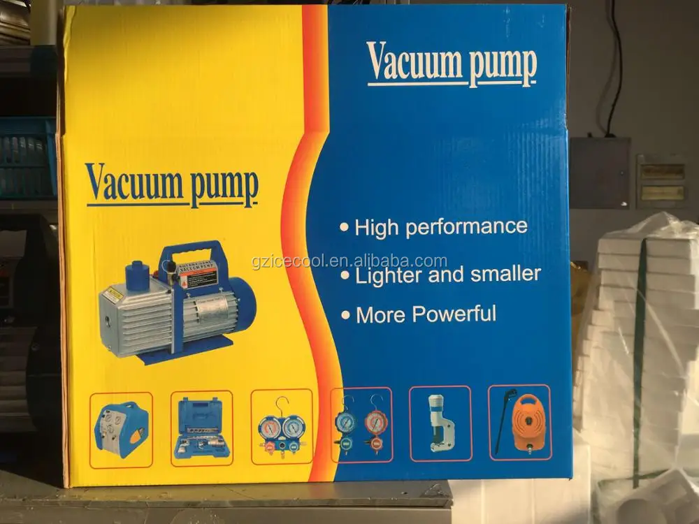 3/4HP Dual Stage Vacuum Pump 7CFM 2 Stage Pump rotary vane mini electric vacuum pump VP260, View