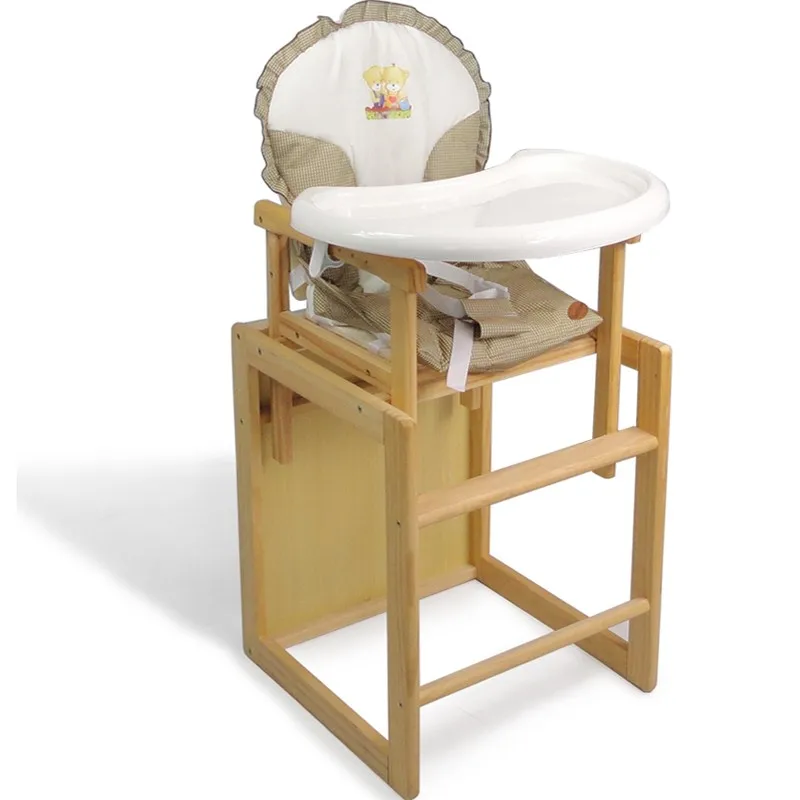 Indoor Baby Dining Wooden Baby Feeding High Chair With Tray - Buy Baby
