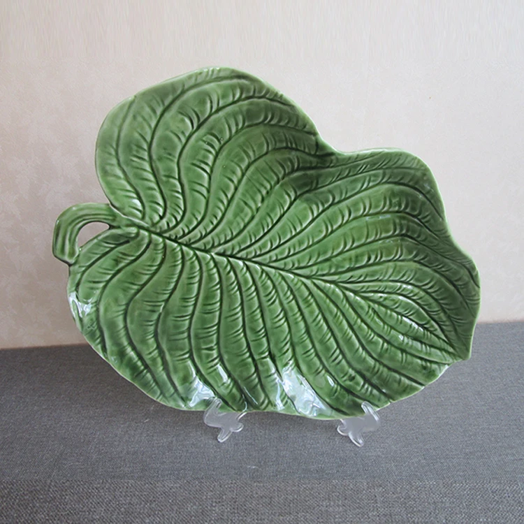 High Quality Custom Green Ceramic Leaves Plate Buy Green Ceramic Plate,Custom Ceramic Plate